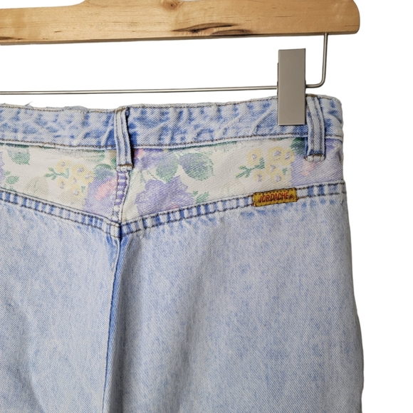 VTG Vintage High Rise Bare Back Jordache Jeans Floral Pockets Light Rinse 90s 28 - Picture 6 of 14